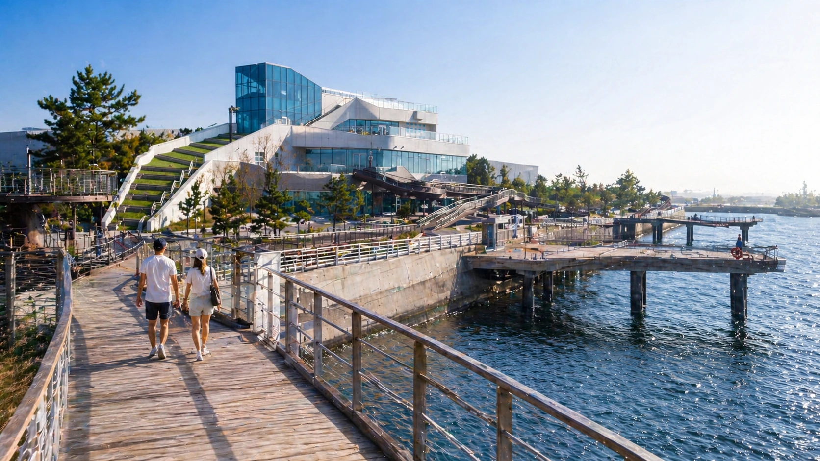 Waterfront dock at Manseok-Hwasu